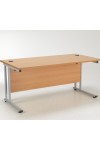 Lite 1200mm Office Desk with 3 Drawer Mobile Pedestal LITE1280BUND3BE - enlarged view