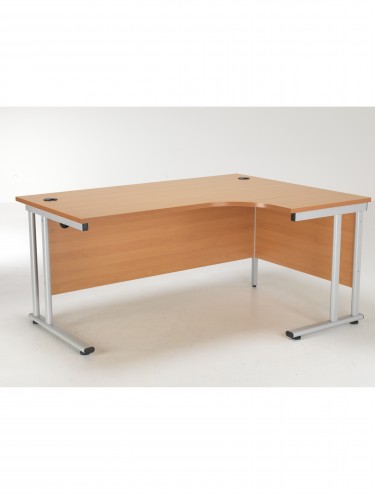 Right Hand Crescent desk and Desk High Pedestal Offer LITE1612BEBUNDR  - enlarged view