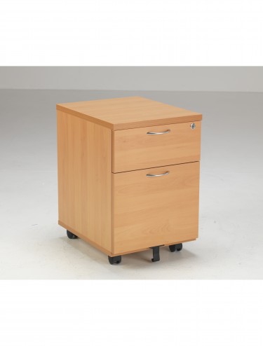 Lite 1200mm Office desk with 2 drawer mobile pedestal LITE1280BUND2BE - enlarged view