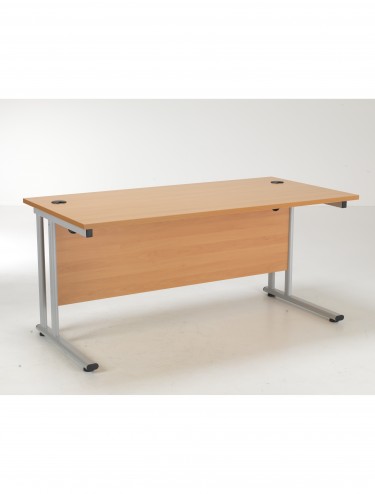 Lite 1600mm Office Desk with 2 Drawer Mobile Pedestal LITE1680BUND2BE - enlarged view