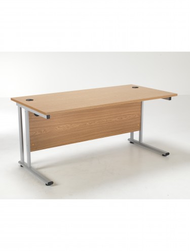 Lite 1400mm Office Desk with 2 Drawer Mobile Pedestal LITE1480BUND2OK - enlarged view