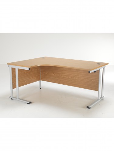 Left Hand Crescent Desk and Desk High Pedestal Offer LITE1612OKBUNDL - enlarged view