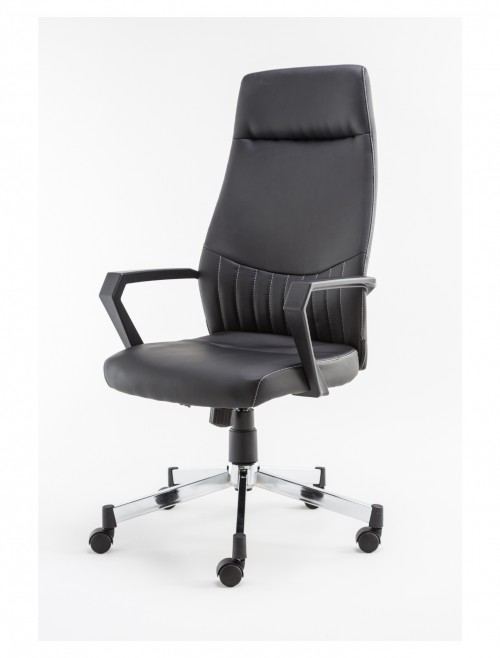 Office Chair Black Brooklyn Faux Leather Computer Chair AOC3122HB-BLK