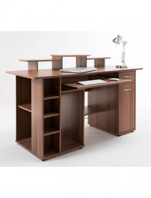 Alphason San Diego Computer Desk AW12004WAL Walnut - enlarged view