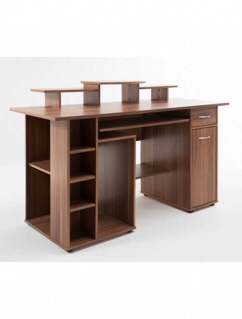 Alphason San Diego Computer Desk AW12004WAL Walnut - enlarged view