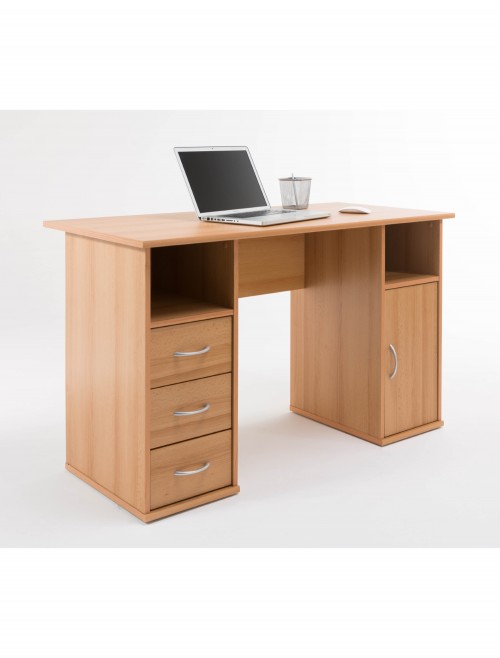 Alphason Maryland Computer Workstation AW12010 Beech - enlarged view