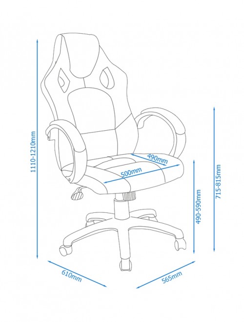 Gaming Chairs - Alphason Daytona Office Chair AOC5006BLU - enlarged view