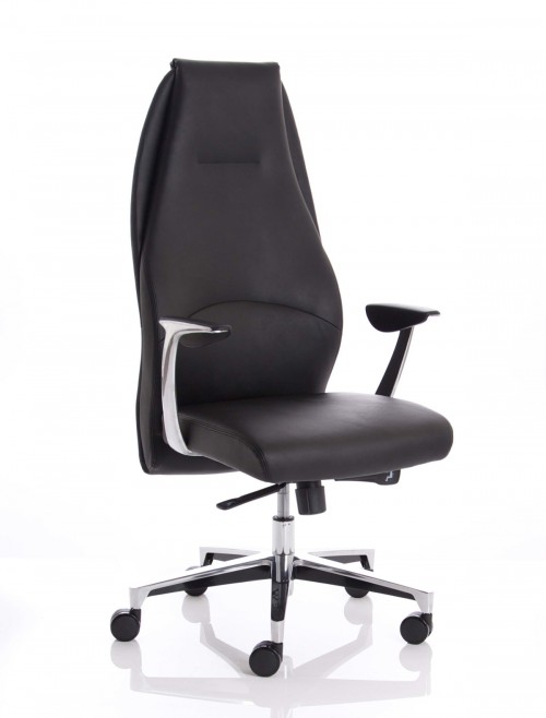 Office Chairs Black Mien Bonded Leather Chair EX000184 by Dynamic