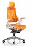 Zure Orange Executive Elastomer Office Chair with Headrest KC0165 - enlarged view