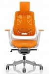 Zure Orange Executive Elastomer Office Chair w/ Headrest KC0165 - enlarged view