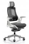 Zure Charcoal Executive Mesh Office Chair with Headrest KC0162 - enlarged view