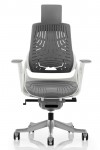 Zure Grey Executive Elastomer Office Chair w/ Headrest KC0164 - enlarged view