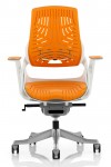 Office Chairs - Zure Orange Executive Elastomer Office Chair EX000133 - enlarged view