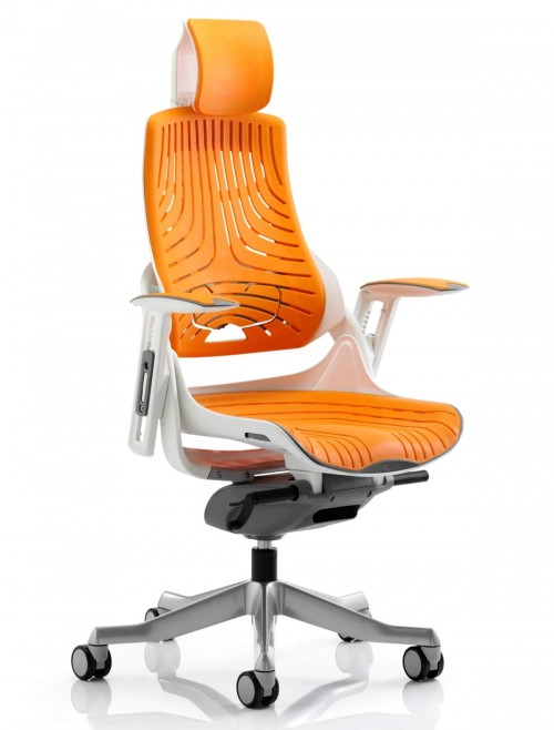 Zure Orange Executive Elastomer Office Chair with Headrest KC0165