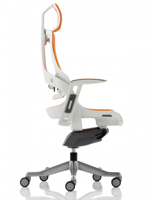 Zure Orange Executive Elastomer Office Chair w/ Headrest KC0165 - enlarged view