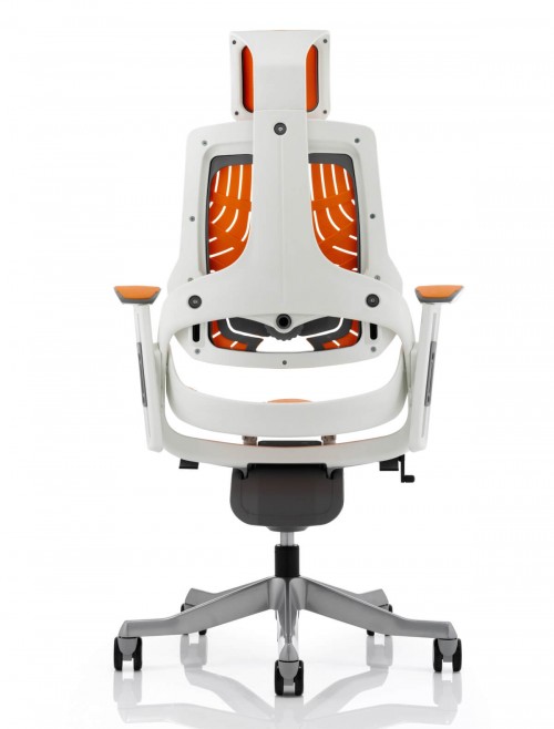 Zure Orange Executive Elastomer Office Chair w/ Headrest KC0165 - enlarged view