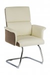 Office Chairs Cream Elegance Visitor Chair 6959CRE by Teknik - enlarged view