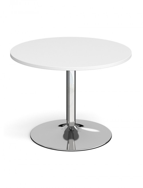 Dams Circular Boardroom Table with Chrome Trumpet Base TB10C-C - enlarged view