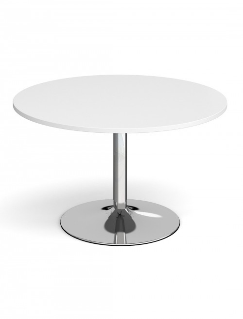 Dams Circular Boardroom Table with Chrome Trumpet Base TB12C-C - enlarged view