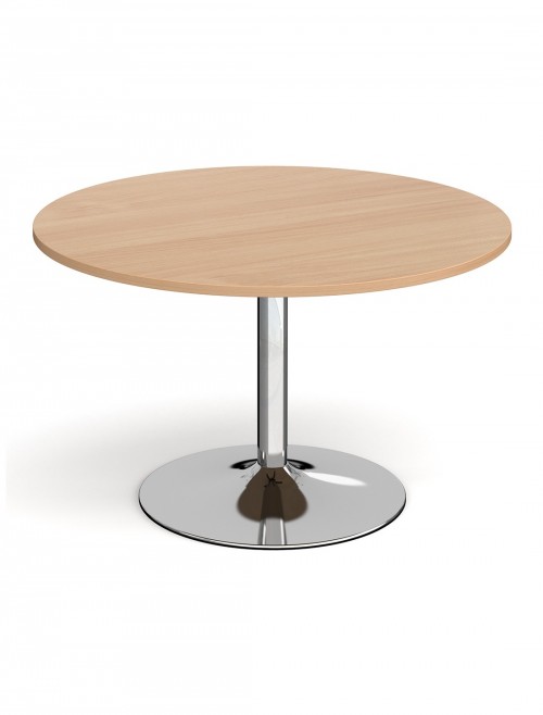 Dams Circular Boardroom Table with Chrome Trumpet Base TB12C-C