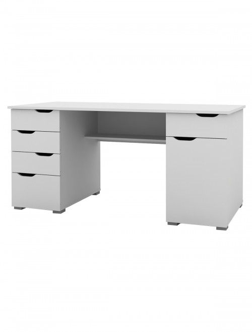 Home Office Desks - Alphason Kentucky White Desk AW1374WHT - enlarged view