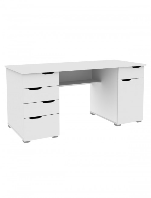 Home Office Desks - Alphason Kentucky White Desk AW1374WHT - enlarged view