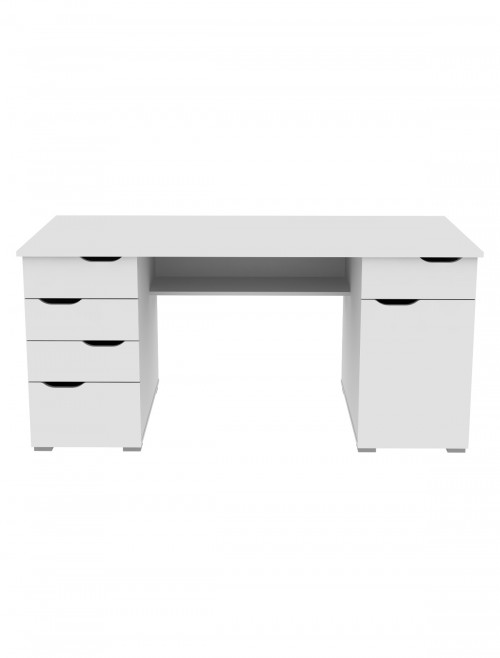 Home Office Desks - Alphason Kentucky White Desk AW1374WHT - enlarged view