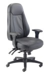 Office Chairs TC Cheetah 24-Hour Black Leather Office Chair CH1110 - enlarged view