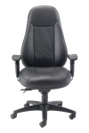 Office Chairs - TC Cheetah 24-Hour Black Leather Office Chair CH1110 - enlarged view