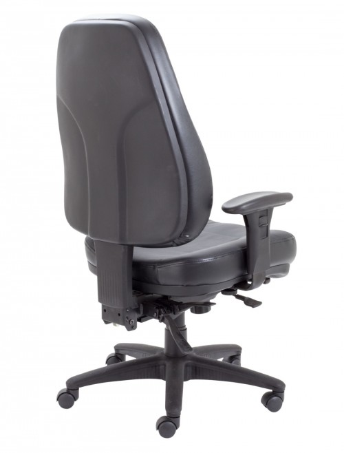 Office Chairs - TC Panther Black Leather Office Chair CH1101 - enlarged view