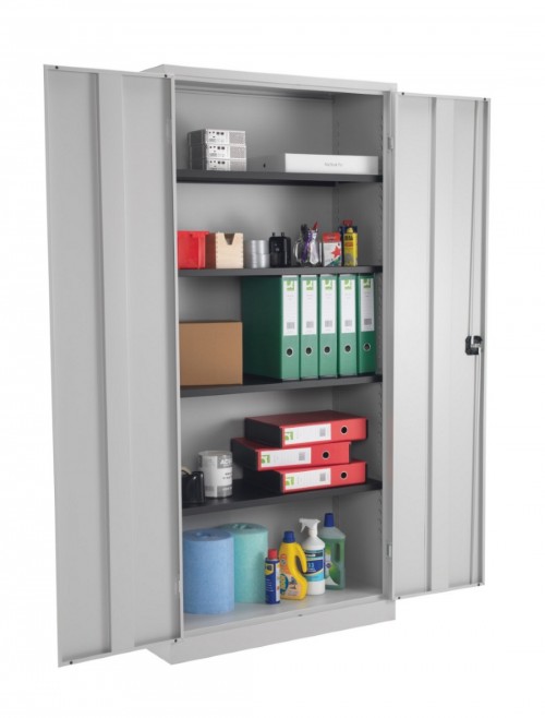 Steel Storage - TC Talos 1790mm Steel Cupboard TCSDDC1790GR in Grey - enlarged view