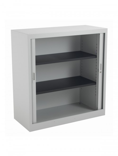 Steel Storage - TC Talos Steel Tambour Cupboard TCSOT1050GR in Grey - enlarged view