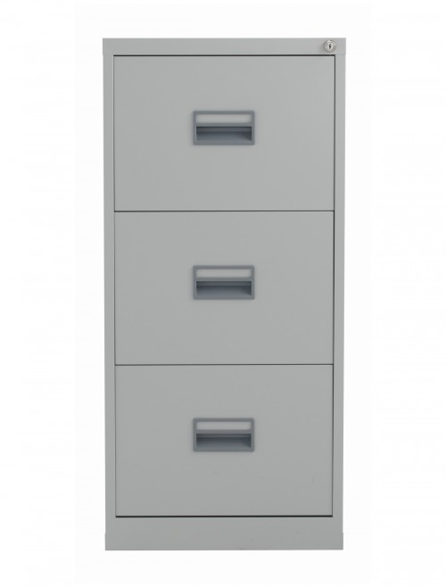 Steel Storage - TC Talos 3 Drawer Steel Filing Cabinet TCS3FC-GR in Grey - enlarged view