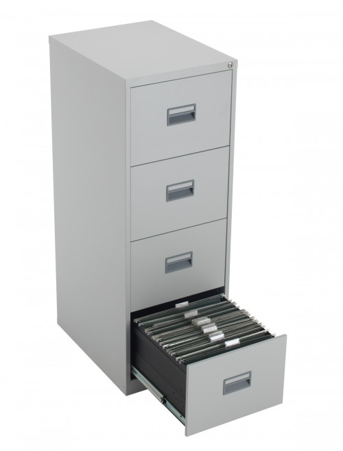 Talos Metal Filing Cabinet 4 Drawer Grey TCS4FC-GR by TC Office