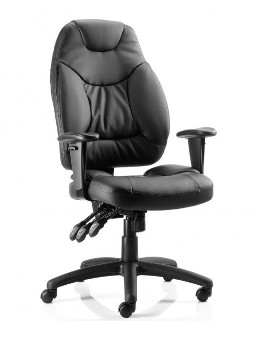 Office Chair Black Galaxy Bonded Leather Operators Chair OP000068