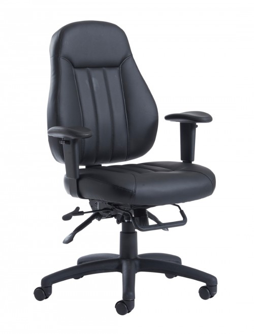 Dams Zeus Medium Back 24 Hour Faux Leather Task Chair ZEU200K2