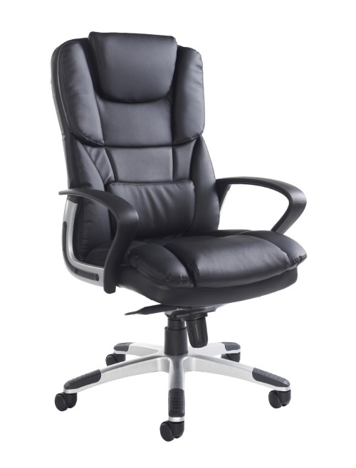 Office Chair Black Faux Leather Palermo Executive Chair PAL300K2 by Dams