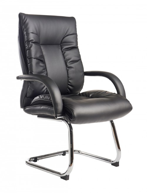 DER100C1-BLK Derby Executive Faux Leather Visitor Chair 