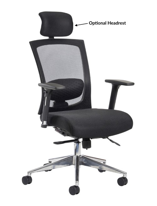 Mesh Office Chair Black Gemini Task Chair GEM300K2 by Dams - enlarged view