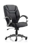 Office Chairs - Galloway Executive Fabric Armchair in Black - enlarged view