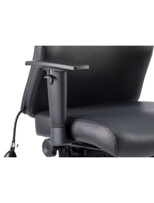 Onyx 24 Hour Leather Office Chair with Headrest OP000098 - enlarged view