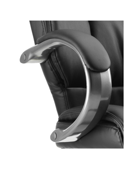 Office Chairs - Galloway Executive Leather Armchair in Black - enlarged view