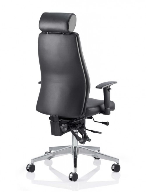 Onyx 24 Hour Leather Office Chair with Headrest OP000098 - enlarged view