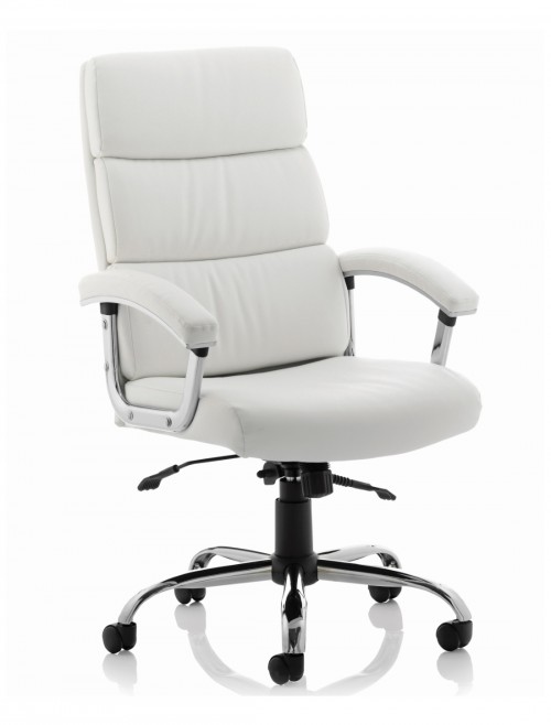 Office Chairs Desire Executive Bonded Leather Office Chair in White EX000020 by Dynamic