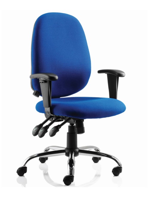 Office Chairs - Lisbon Fabric Operators Chair in Blue OP000074