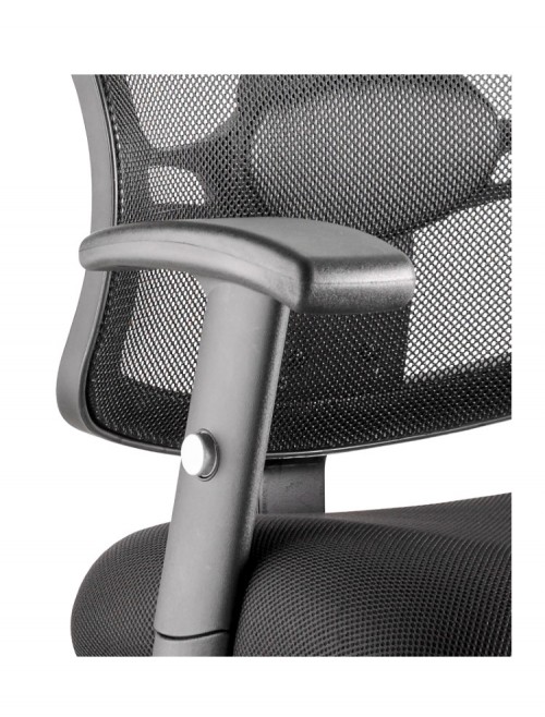 Office Chairs - Dynamic Portland 3 Black Mesh Office Chair OP000110 - enlarged view