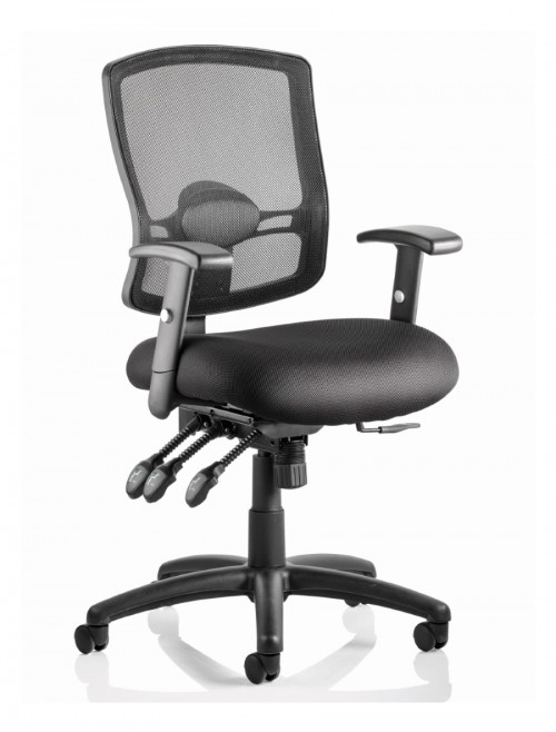 Office Chairs - Dynamic Portland 3 Black Mesh Office Chair OP000110