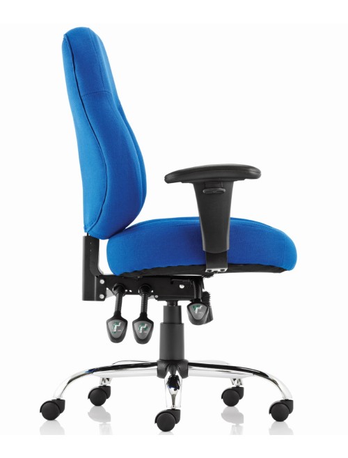 Office Chairs - Dynamic Storm Fabric Operators Chair in Blue - enlarged view