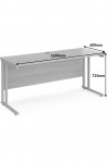 Beech Office Desk Maestro 25 Narrow Desk Cantilever 1600mm x 600mm - enlarged view