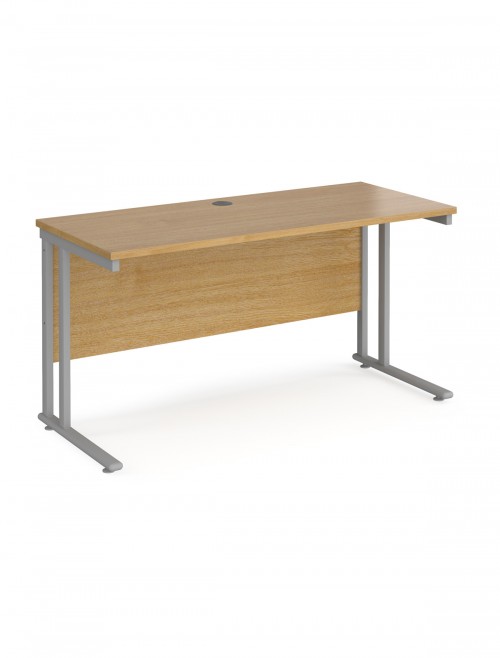 Oak Office Desk Maestro 25 Narrow Desk Cantilever 1400mm x 600mm